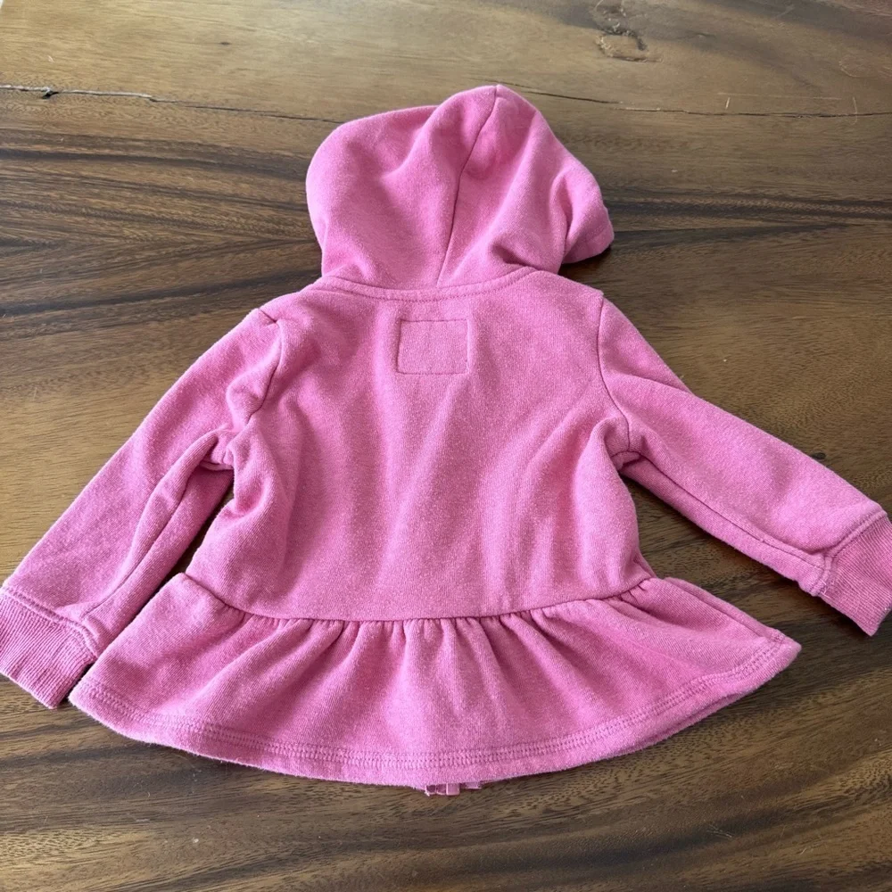 OshKosh B’Gosh Pink Hooded Front Zip Jacket 12M